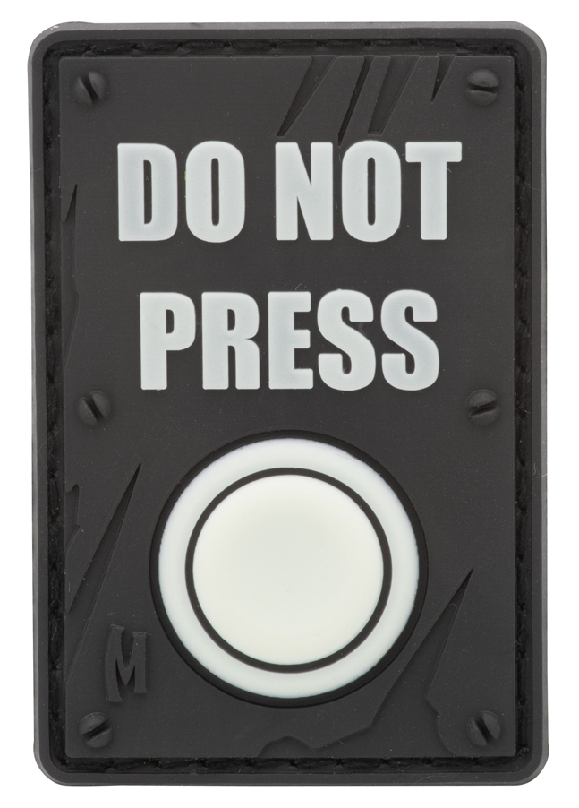 Maxpedition Rubber Patch DO NOT PRESS Glow